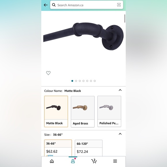 NWOT Industrial Curtain Rod - Picture 3 of 4